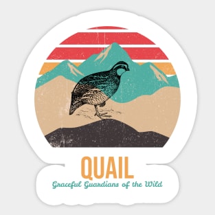 Quail: Graceful Guardians of the Wild Sticker